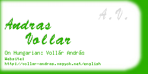 andras vollar business card
